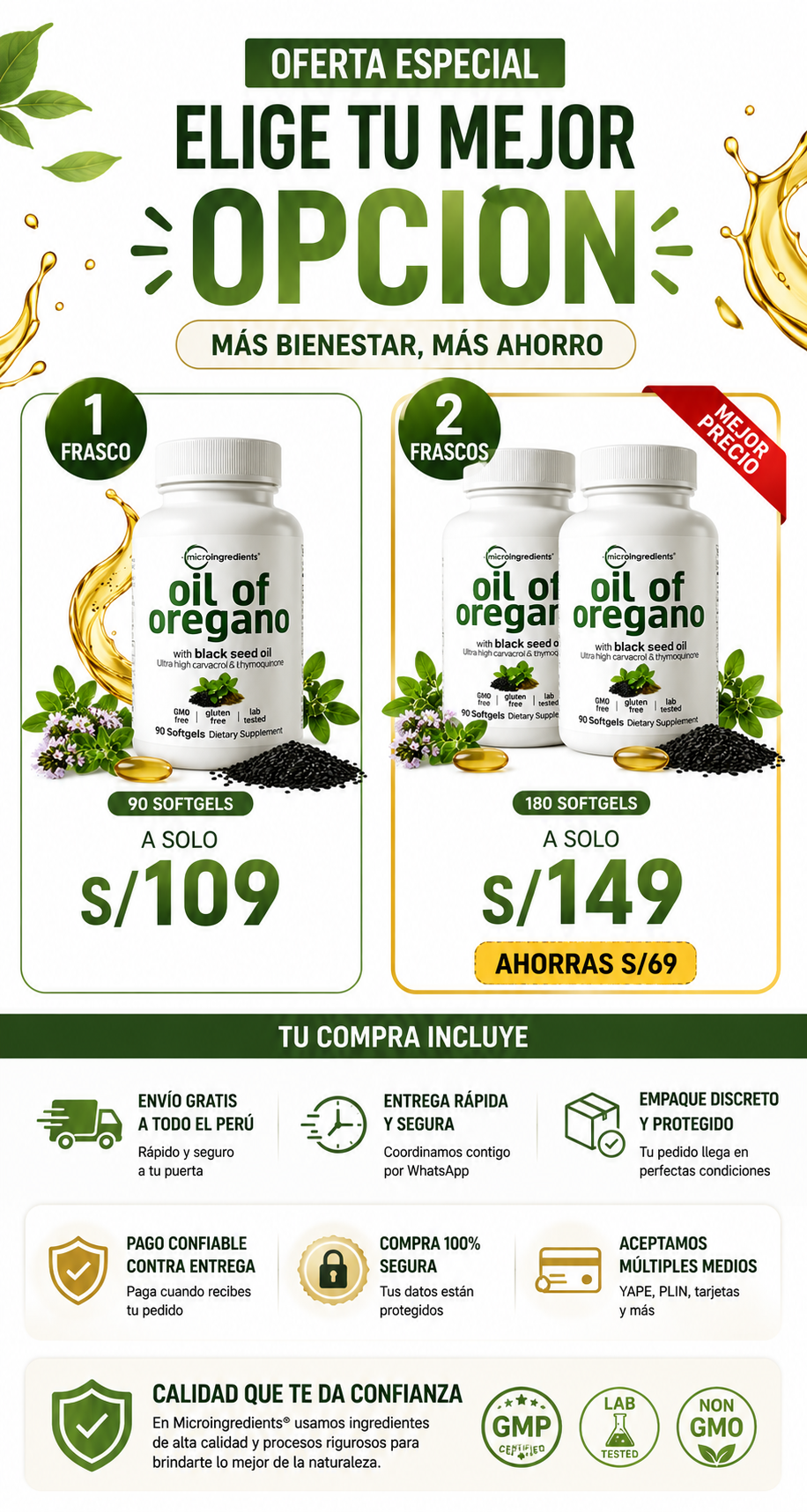 Frasco Oil of Oregano - Microingredients