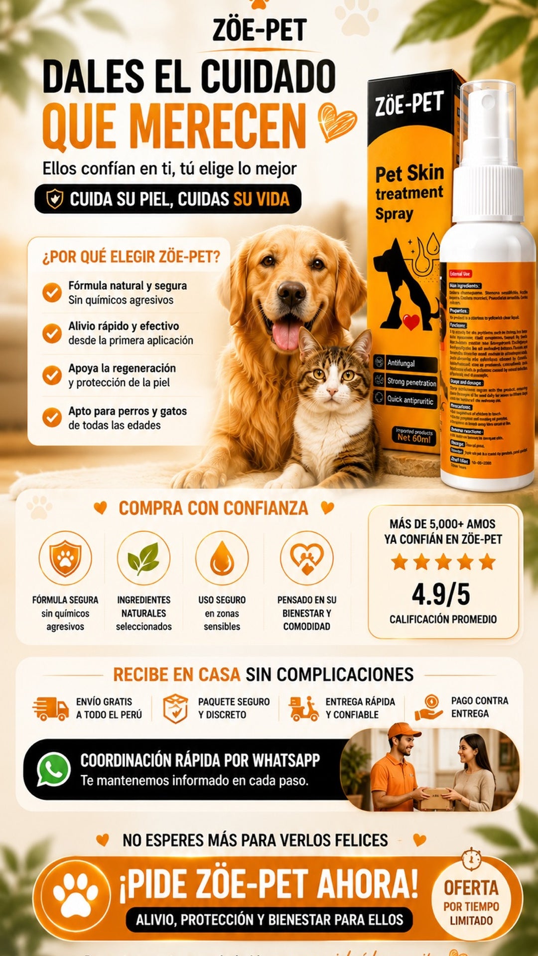 Pet Skin Spray Treatment